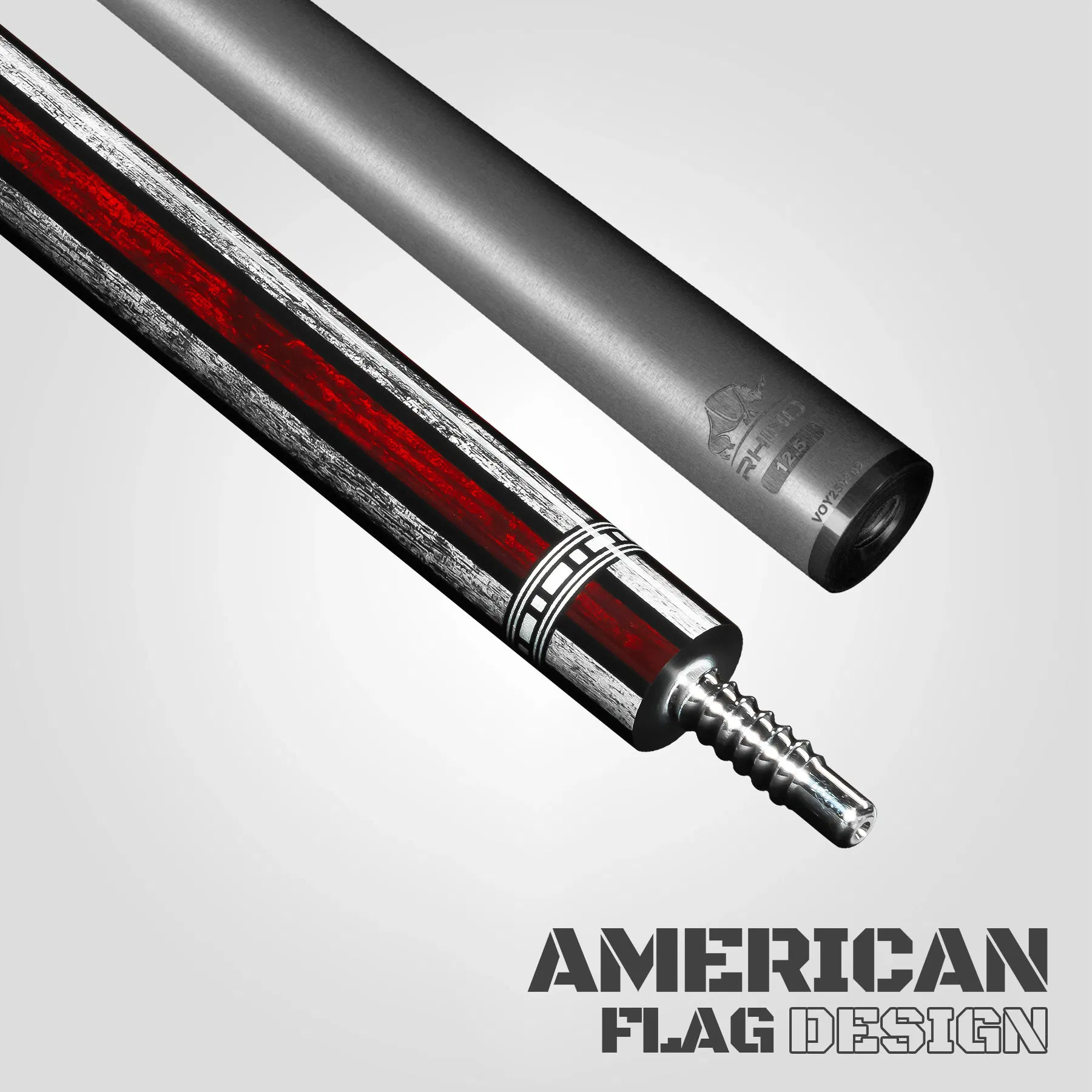 Rhino carbon shaft and 3/8-8 stainless joint close-up