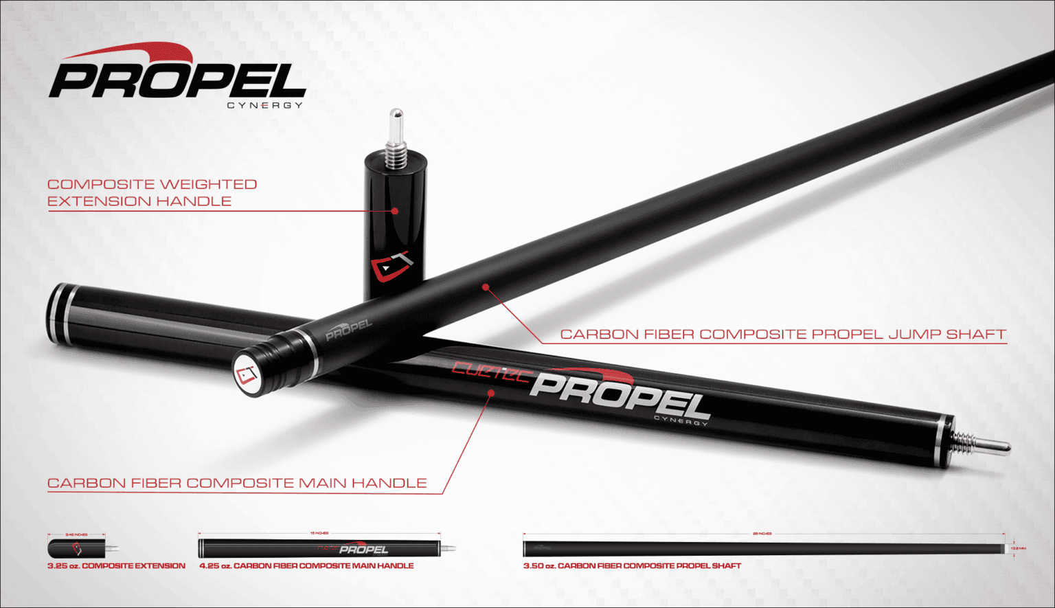 Cuetec Kintrol composite jump tip technology graphic
