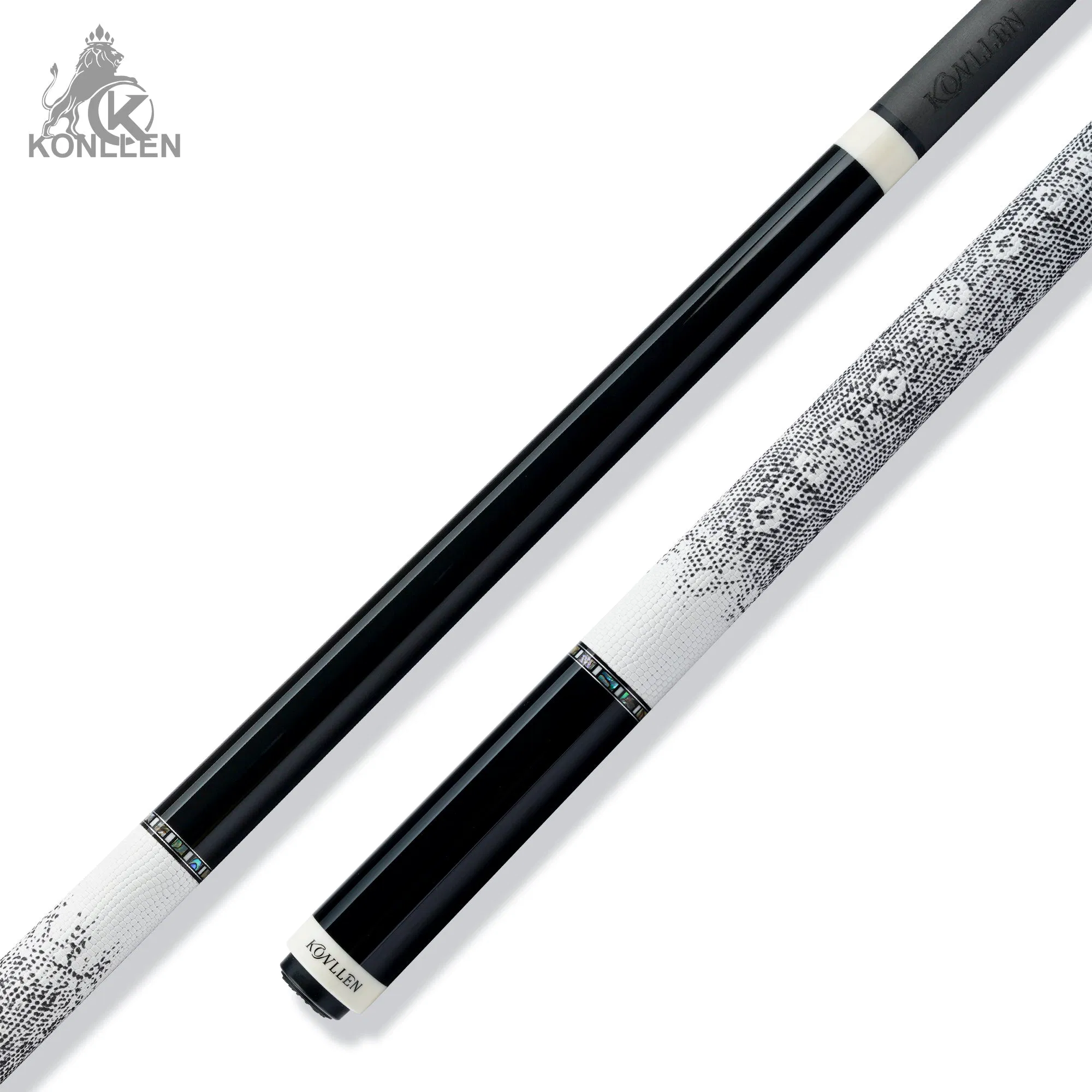 KONLLEN Nocturne-01 ebony butt, inlay, cowhide wrap, and carbon shaft