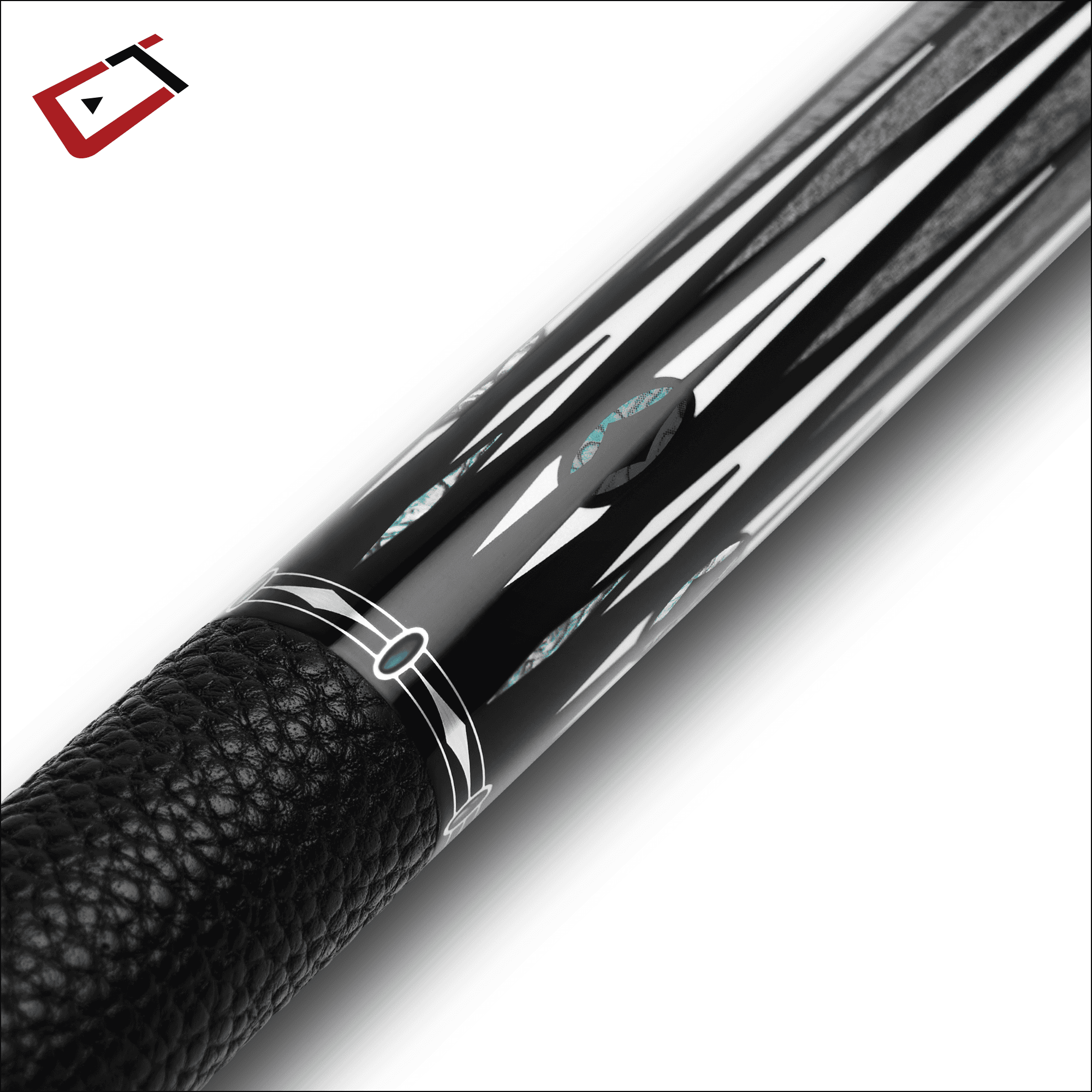 Cuetec SVB Gen II Gray Stain forearm, point design and leather wrap